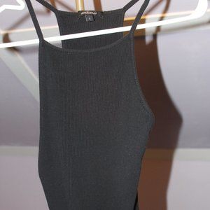 Black Halter Spaghetti Strap Tank